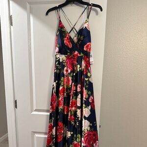 Formal floral flower length dress